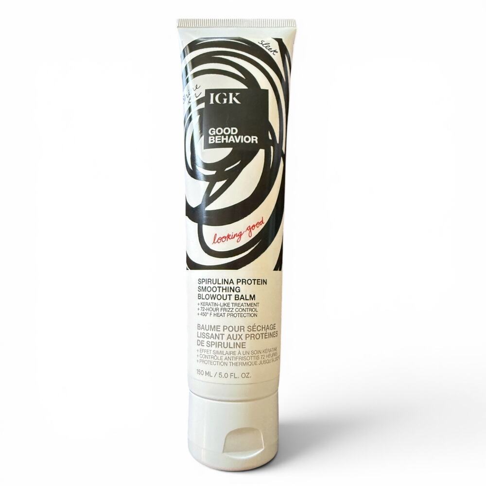 IGK Spirulina Protein Smoothing Blowout Balm 5.0 fl ounces New Unopened $25